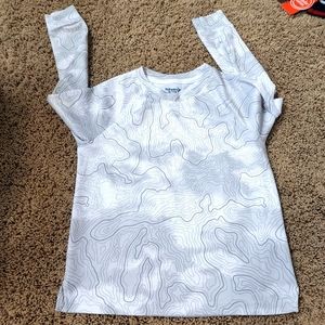 Old Navy SZ XS white & gray wicking ls tee